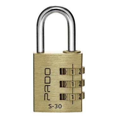 Imagem de Cadeado de Segredo em Latão 30mm 3 Dígitos S-30 Pado - 000084