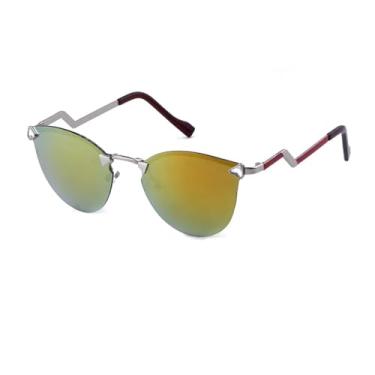 Imagem de JRLLFD Óculos de sol vintage feminino dirigindo armação de metal redonda lente espelhada prata retrô masculino óculos de sol feminino uv400(3)