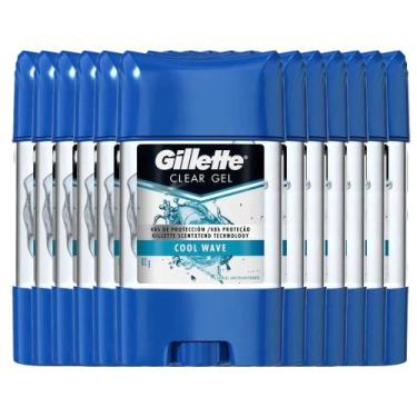 Imagem de Kit Desodorante Gillette Clear Gel Cool Wave 82g - 12 Unidades