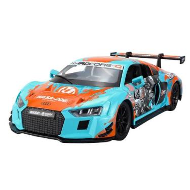 Imagem de BMW M4 GT3 Audi R8 LMS Modelo De Carro De Fundição Em Escala 1:24 Som 
