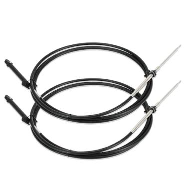 Imagem de FQRANBO Cabos de acelerador e câmbio de barco, cabo de controle remoto 600A Gen I adequado para motor de popa Mercury MerCruiser Marine Force, substitui CC17912 (3 m)