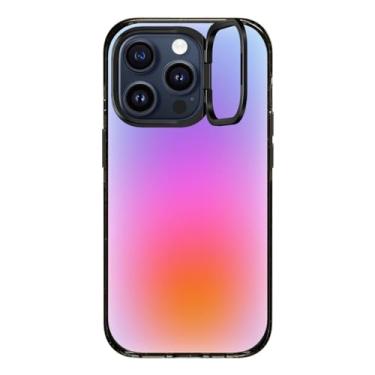 Imagem de CASETiFY Capa com suporte de anel de impacto para iPhone 15 Pro [proteção contra quedas de 2 metros/compatível com Magsafe] - nuvem de cor - preto transparente