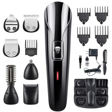 Imagem de Aparador de barba para homens – Aparador sem fio, vida útil de 8 horas, lâmina ajustável sem ferramentas, suprimentos de barbeiro, aparador de bigode