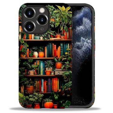 Imagem de DAIZAG Capa compatível com iPhone 11 Pro, Jungle Bookshelf 2 em 1, resistente, à prova de choque, resistente, PC rígido + capa protetora de silicone macio