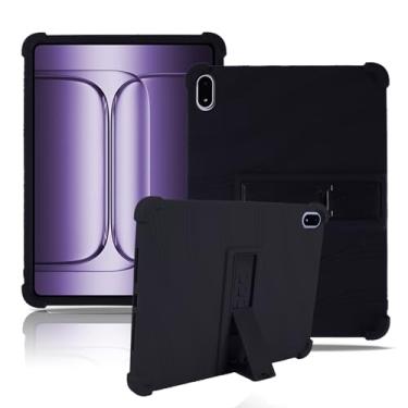 Imagem de Capa para tablet OnePlus Pad 3 de 13,3 polegadas, capa de proteção para tablet NOUKAJU Tablet, suporte ajustável, silicone macio, capa de proteção de silicone para OnePlus Pad 3 (preto)