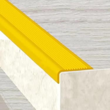 Imagem de Protetor De Borda De Piso De Escada, Vil Stair Nosing Stair Edging, Para St Pvc Protetores De Borda De Piso De Escada Nariz Tiras Pré-cortadas, Protetor De Borda De Nariz D, Yellow, L6m/19.7ft