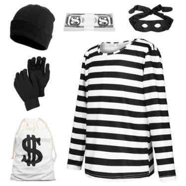 Imagem de SERTAS Conjunto de fantasia de ladrão (homem, 2GG)