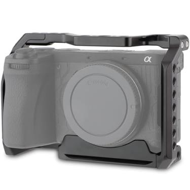 Imagem de Leftfoto Gaiola de câmera A6700 com base Arca e placa de liberação rápida integrada para Sony a6700 - Estrutura protetora durável com roscas ARRI para montagem tipo Arca.