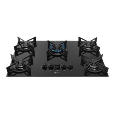 Imagem de Fogão Cooktop 5 Bocas Fit Line Trempe Iron Fischer, Preto, Bivolt