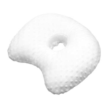 Imagem de SiaBiced Travesseiro para piercing de orelha, protetor auricular relaxante com furo, Branco