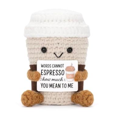 Imagem de A AIFAMY Café Positivo Engraçado, De Apoio Emocional, Brinquedo Crochê Fofo Para Parceiro Batata Com Cartão Positivo, Presentes Engraçados Melhor Amigo, Aniversário, Inauguração Casa, Mulheres, Prof