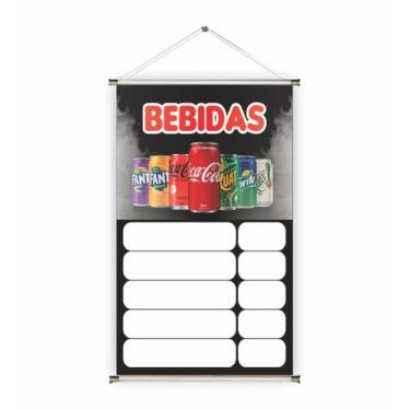 Imagem de Banner pronto Bebidas BA 045 medida 45x70 cm arte pronta