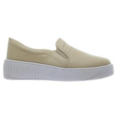 Imagem de Tênis Casual Slip On Feminino Beira Rio 4316.101 Creme-Feminino