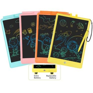 Imagem de Tablet de escrita LCD PYTTUR de 10 polegadas para crianças, pacote com