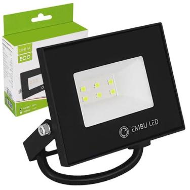 Imagem de Refletor Led 10W Bivolt 8,5cm Branco Quente IP66 - EMBULED, 110V/220V