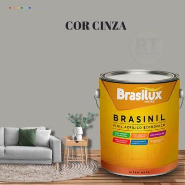 Imagem de Tinta Parede Cinza Véu Acrílica Brasinil Anti Mofo 3,2l - BRASILUX, CI