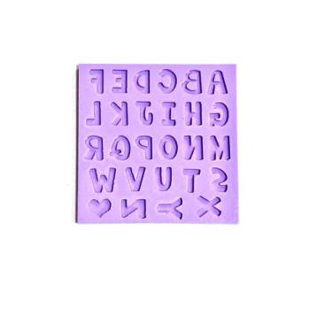 Imagem de F1508 molde de silicone alfabeto confeitaria biscuit - confeitaria dos