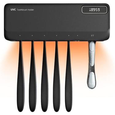 Imagem de Suporte desinfetante UV para escovas de dentes SwanKiss para banheiros