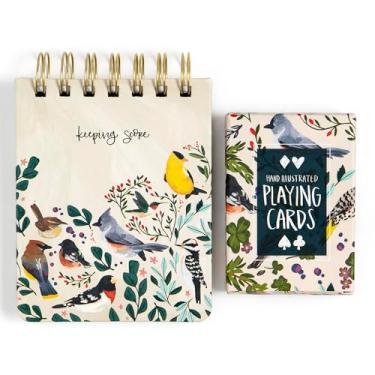 Imagem de 1Canoe2 Feathered Friends Birds Playing Card & Score Pad Set: Unique Bird Playing Cards Themed, Cool Deck of Cards for Card Games, Poker Cards, and Gifts for Bird Lovers, Card Games for Adults