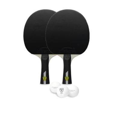 Imagem de Killerspin Jet Set 2 Conjunto Premium, conjunto de tênis de mesa com 2 pás de ping pong e 3 bolas de ping pong, raquete de tênis de mesa perfeita para brincadeiras consistentes e precisão