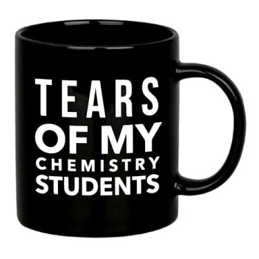 Imagem de Panvola Tears of My Chemistry Students Presente engraçado para professores de ciências graduação dia do professor agradecimento presentes para professor novidade caneca de café cerâmica 325 ml preta