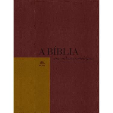 Imagem de Biblia Nvi Em Ordem Cronologica - Capa Vermelho E Mostarda