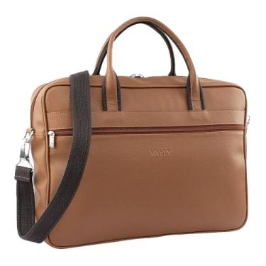 Imagem de Pasta Maleta Executiva Sintético Vayly para Notebook Carpin com Alça de Mão e Compartimentos Internos. (Caramelo)