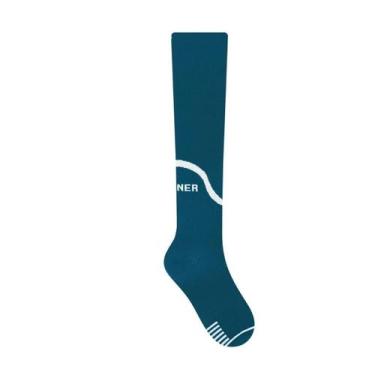 Imagem de Meia Esportiva Masculina 3/4 Com Compressão Selene, 39 a 43, Azul petr