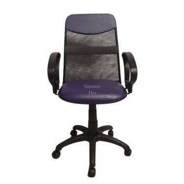 Imagem de Cadeira Diretor Tela Giratória Faixa Mecanismo Relax Braço