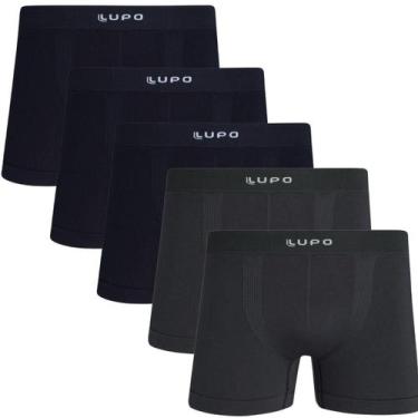 Imagem de Kit 5 Cueca Lupo Boxer Masculina Micromodal Sem Costura 661, Sortido 6