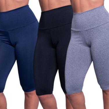 Imagem de KIT 3 Bermudão Suplex Liso Bella Fiore Roupa para Academia Treino Moda
