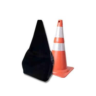 Imagem de 3 Capas Para Cone De Sinalização 75 Cm Transparente Com Cordão - plast