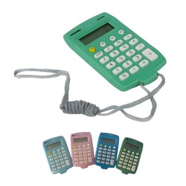 Imagem de Calculadora Eletronica 8 Digitos de Bolso, Com Cordão Para Estudo, Trabalho, Escola e Uso Diário- AK-J015