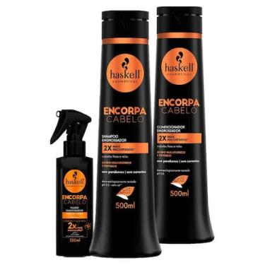 Imagem de Kit Encorpa Haskell Shampoo+Condicionador+Fluído- 500ml/ 120ml
