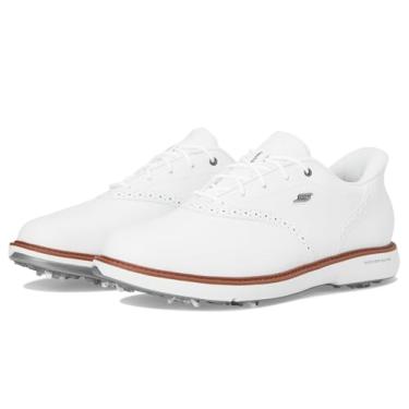 Imagem de Skechers Tênis de golfe masculino Prestige Slip-in Arch Fit, Branco/Azul marinho, 9.5 Wide