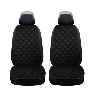 Imagem de Kit 2 Capas Protetoras para Banco de Carro, Suede, Design Sofisticado, com Encosto (Preto)