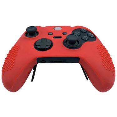 Imagem de OSTENT Capa protetora macia de borracha de silicone para controle Xbox One Elite (vermelha)