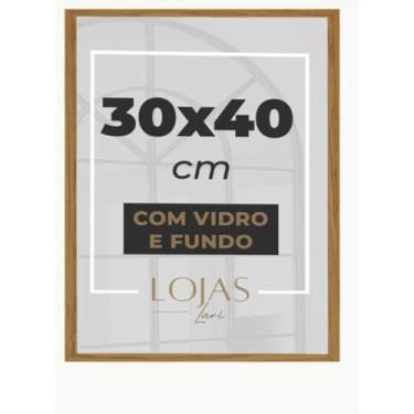 Imagem de Kit 5 Molduras 30x40cm Vidro Certificado Diploma Fotografia (Madeira)