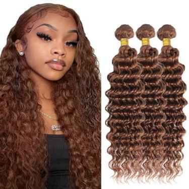 Imagem de Pacotes de cabelo DiexRlamx Brown Deep Wave 8A Brazilian 30