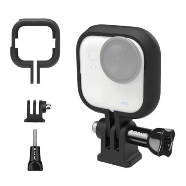 Imagem de PULUZ Capa protetora para Insta360 GO Ultra, suporte de base de adaptador de moldura de gaiola de câmera de plástico com adaptador de rosca de 1/10.2 cm para tripé, bastão de selfie, suportes de carro