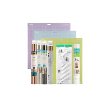 Imagem de Cricut Kit de Materiais e Ferramentas Essenciais para Máquinas Cricut - Ferramentas Essenciais, Bases de Corte, Vinil Adesivo Premium, Filme de Recorte, Máscara de Transferência