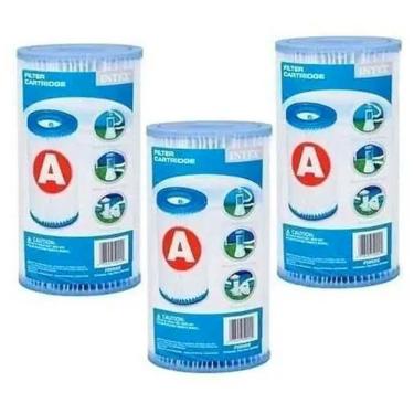 Imagem de Kit 03 Cartuchos Refil Tipo A Filtro Intex Bomba 2006 3785