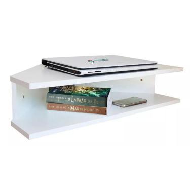 Imagem de Mesa Notebook Suspensa Canto Branco Em Mdf