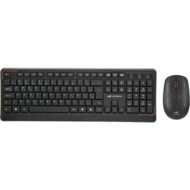 Imagem de Kit Teclado e Mouse Sem Fio C3Tech W70BK Preto