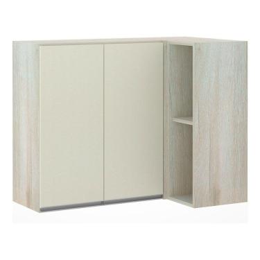 Imagem de Armário Canto Reto Conjugado 2 Portas Lis Legno Crema