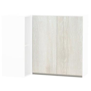 Imagem de Armário Canto Reto Conjugado 2 Portas C/Nicho Lateral Branco