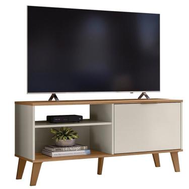 Imagem de Rack Bancada Para Tv 50 Pol 115 Cm 6950 Off White Nature Plla Off White Nature