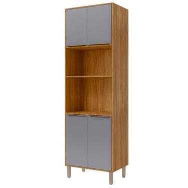 Imagem de Paneleiro Torre Quente Aurea 2 Fornos com 4 Portas Cinamomo/platina