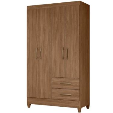 Imagem de Guarda Roupa Solteiro Chile 4p 103 cm Carvalho Moval