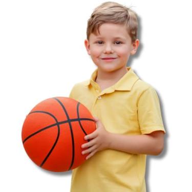Imagem de Bola de Basquete Profissional, Borracha Reforçada, Tamanho 7 Oficial, Laranja, para Quadras Internas e Externas Presente